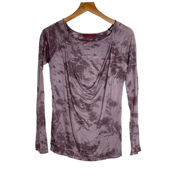 Velvet by Graham & Spencer Y2K Tie Dye Rhinestone Long Sleeve Top Size Small - Picture 1 of 9